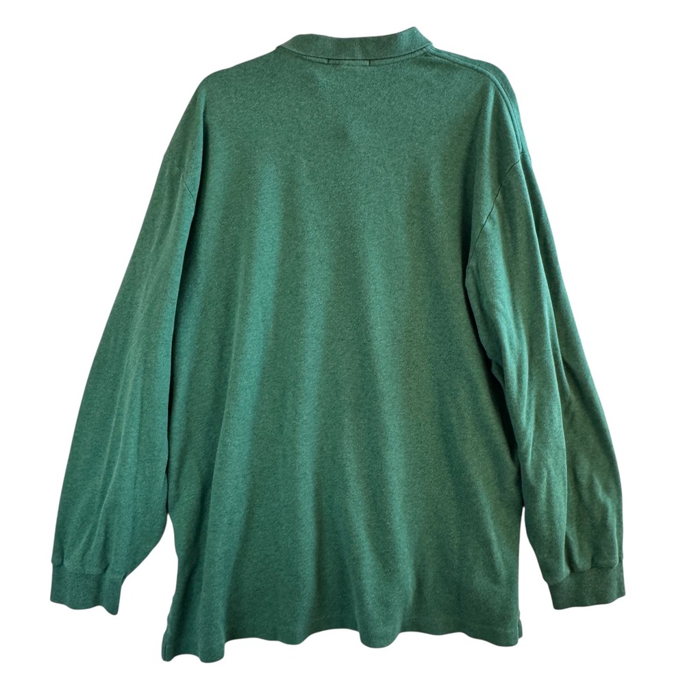 Polo Ralph Lauren L/S Polo Shirt XXL Green Cotton Classic Preppy Heritage‎ READ - Picture 2 of 9